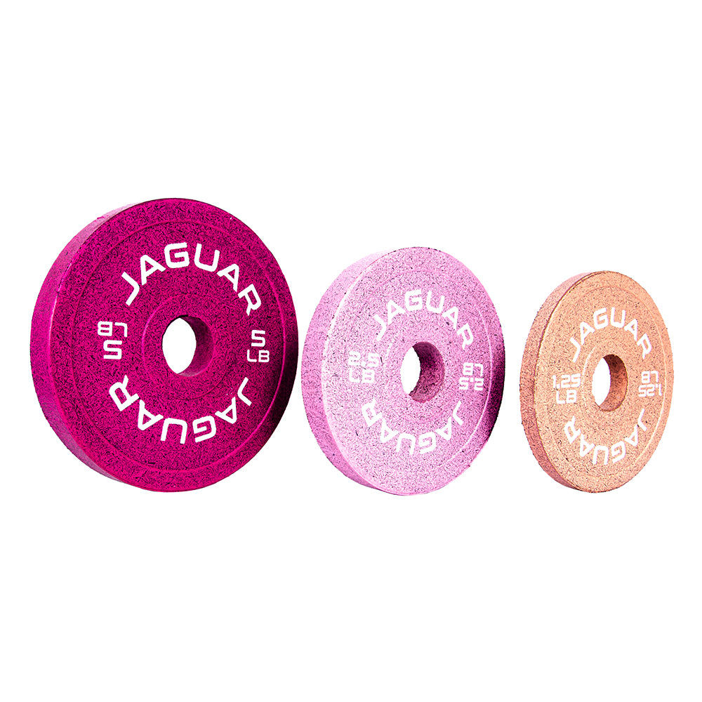 Set de Bumpers de 5LB, 2.5LB y 1.25LB Modelo Barbie rosa | Bumpers Jaguar