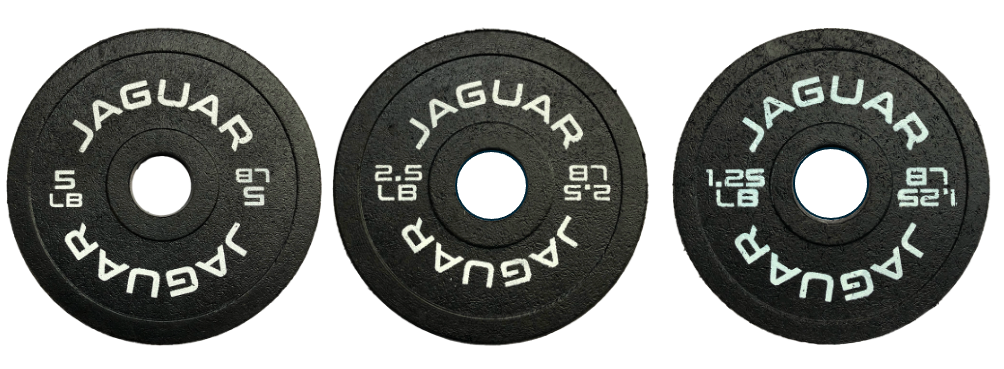 Set de Bumpers Jaguar Par de 5LB, 2.5LB y 1.25LB Modelo BLACK
