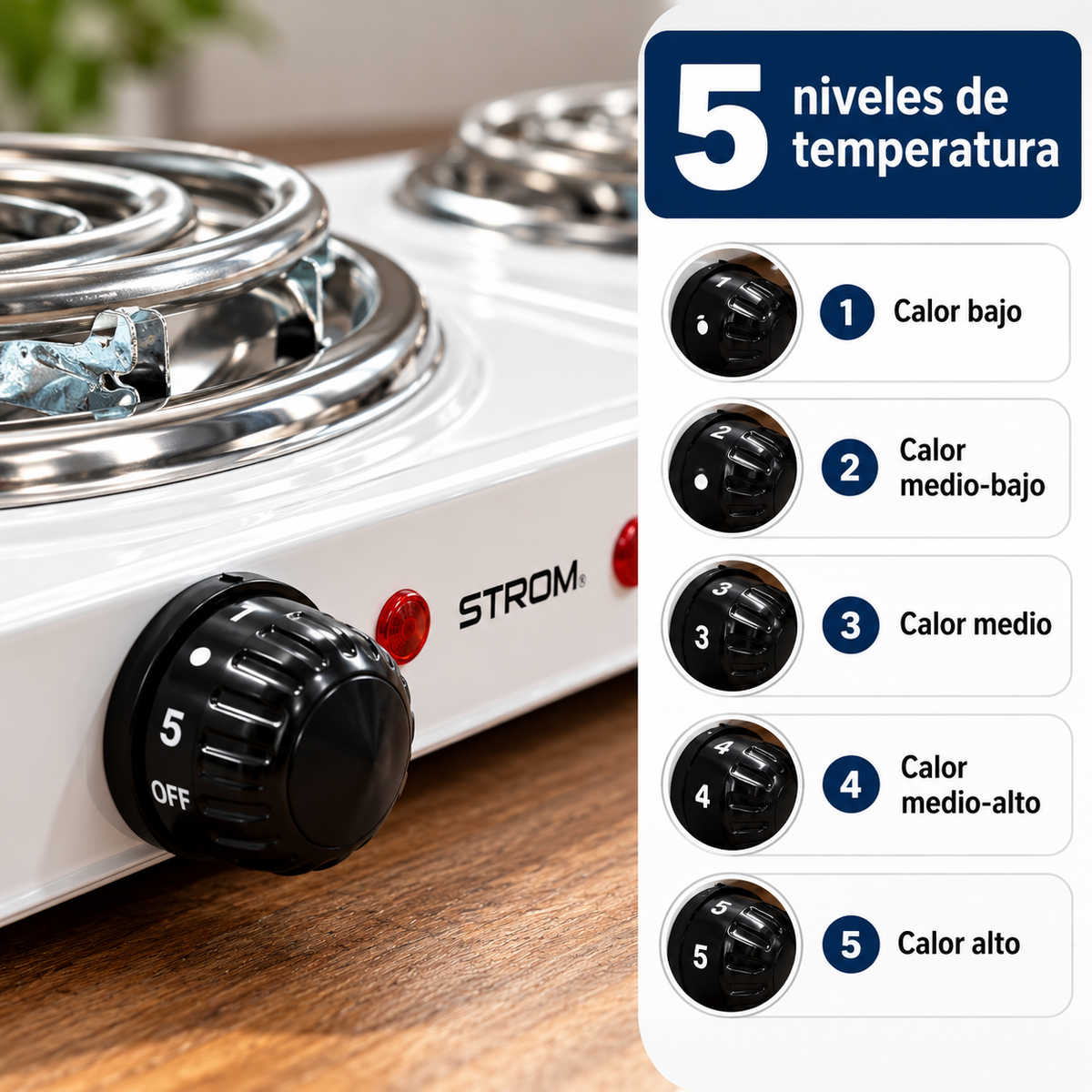 Parrilla Eléctrica con 2 quemadores 1900W 127V ST2671