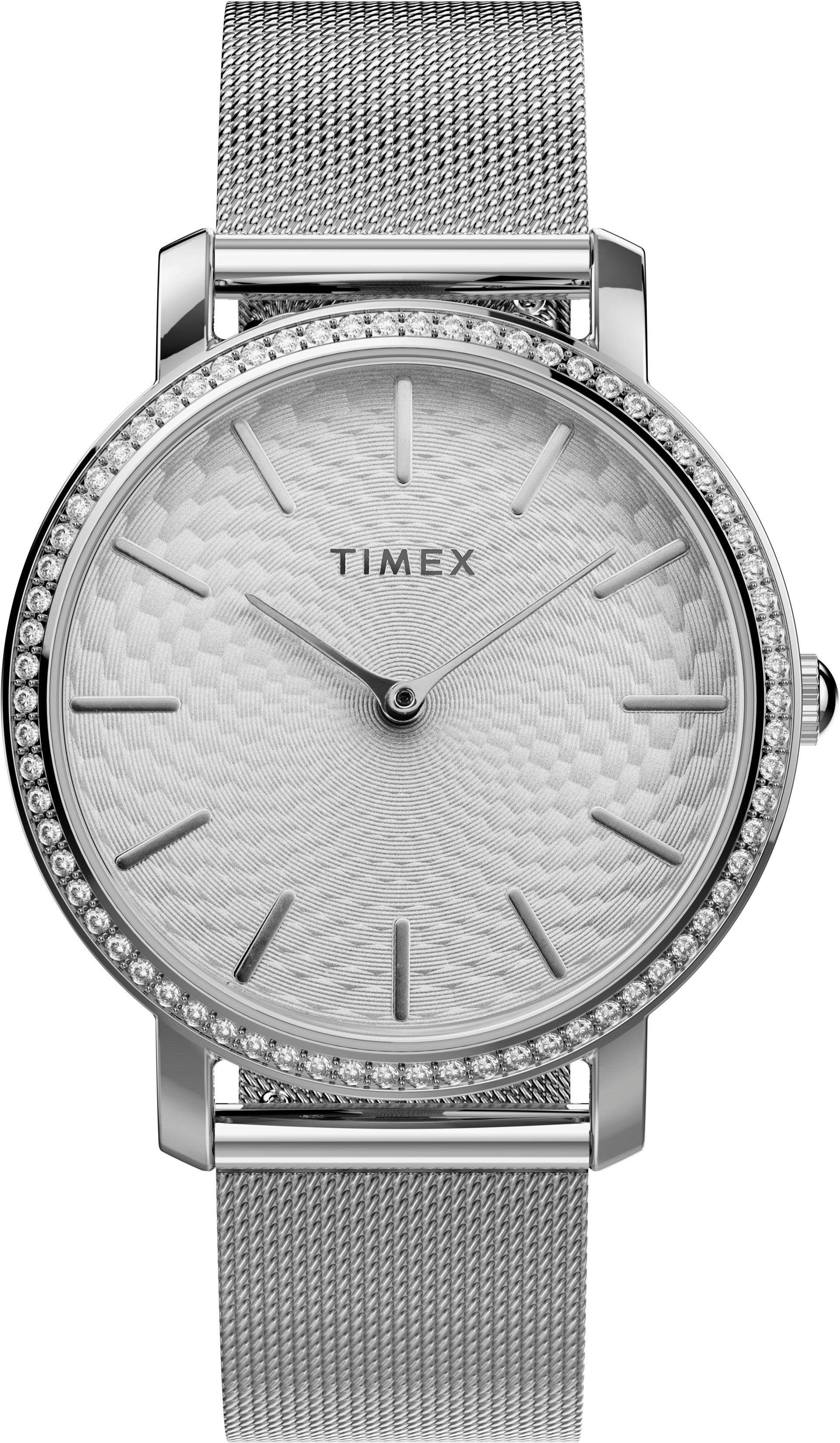 Timex Transcend Carat Plata Dama 34 mm Braz Mesh Plata Ac Inox TW2V52400