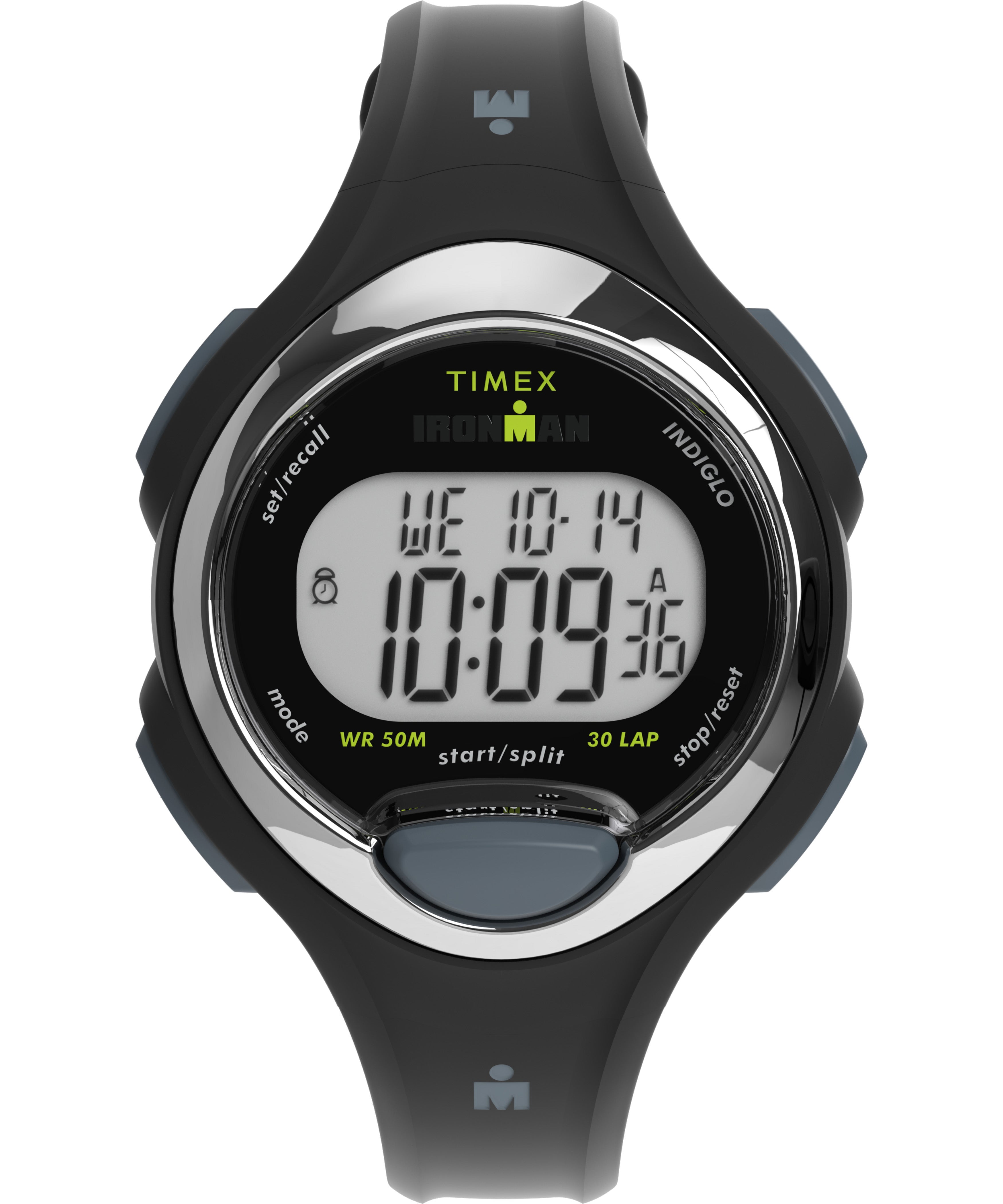 Timex Ironman Essential Dama Digital Correa Sil Negra Caja 34mm TW2W17300