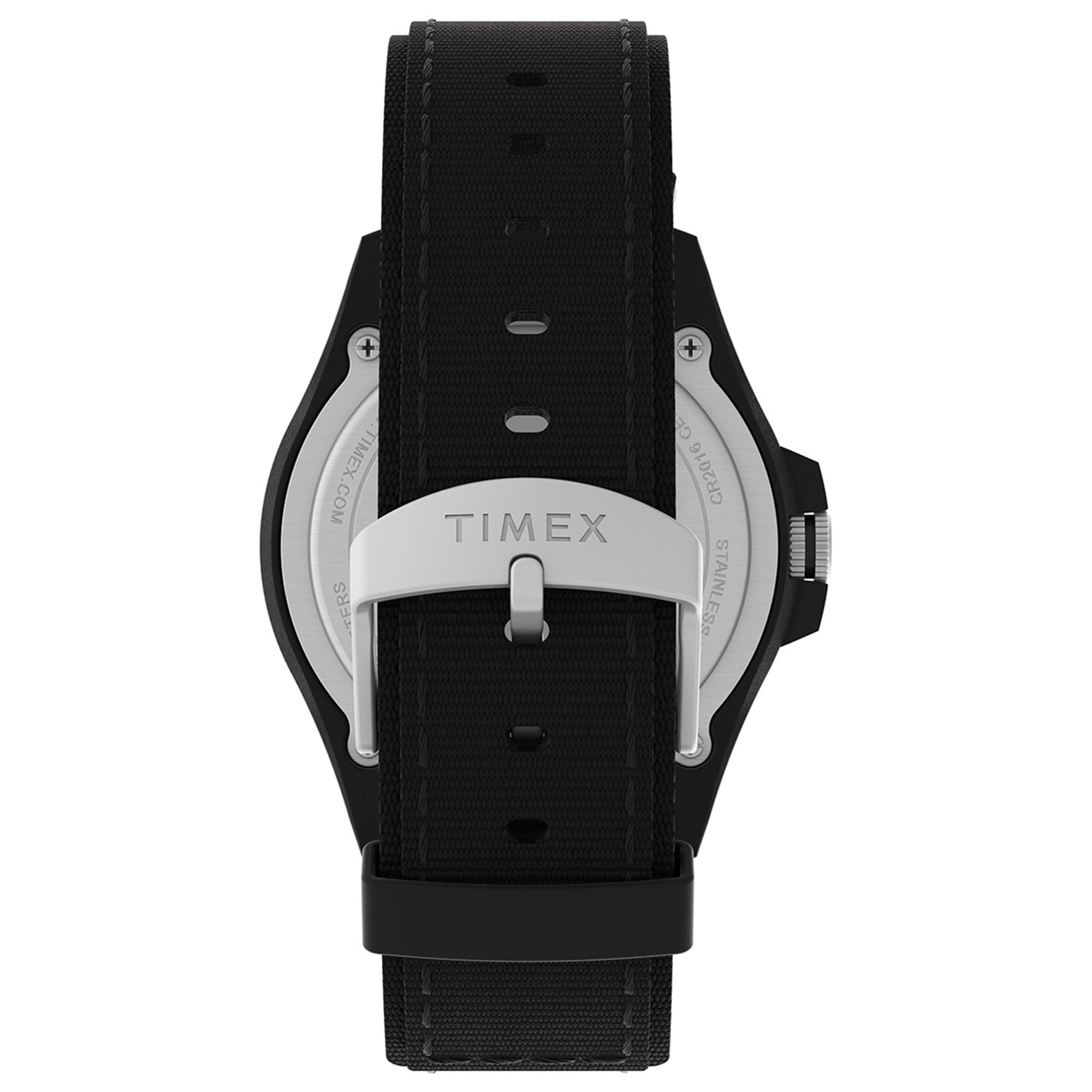 Timex Acadia Rugged Cab 3 Manecillas Carat Negro Corr Nylon Negro Caja Resina 42 mm TW4B26300