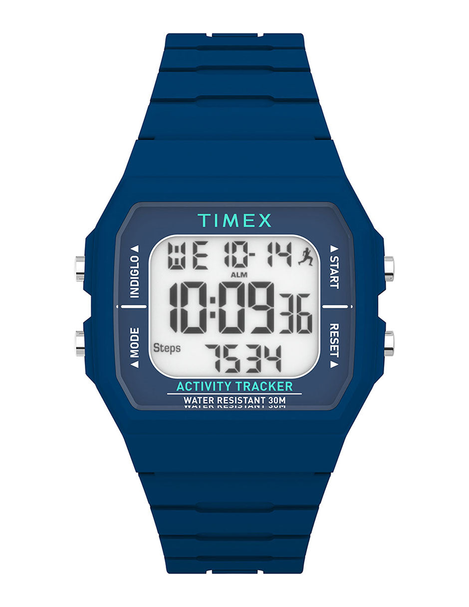 Timex Timex Activity & Step Tracker Unisex Digital Carat Digital Corr Silicon Azul Caja Resina 40 mm TW5M55700