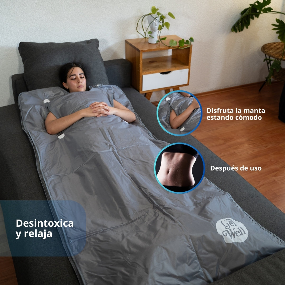 Manta Sauna De Infrarrojos Lejanos Get Well Gris