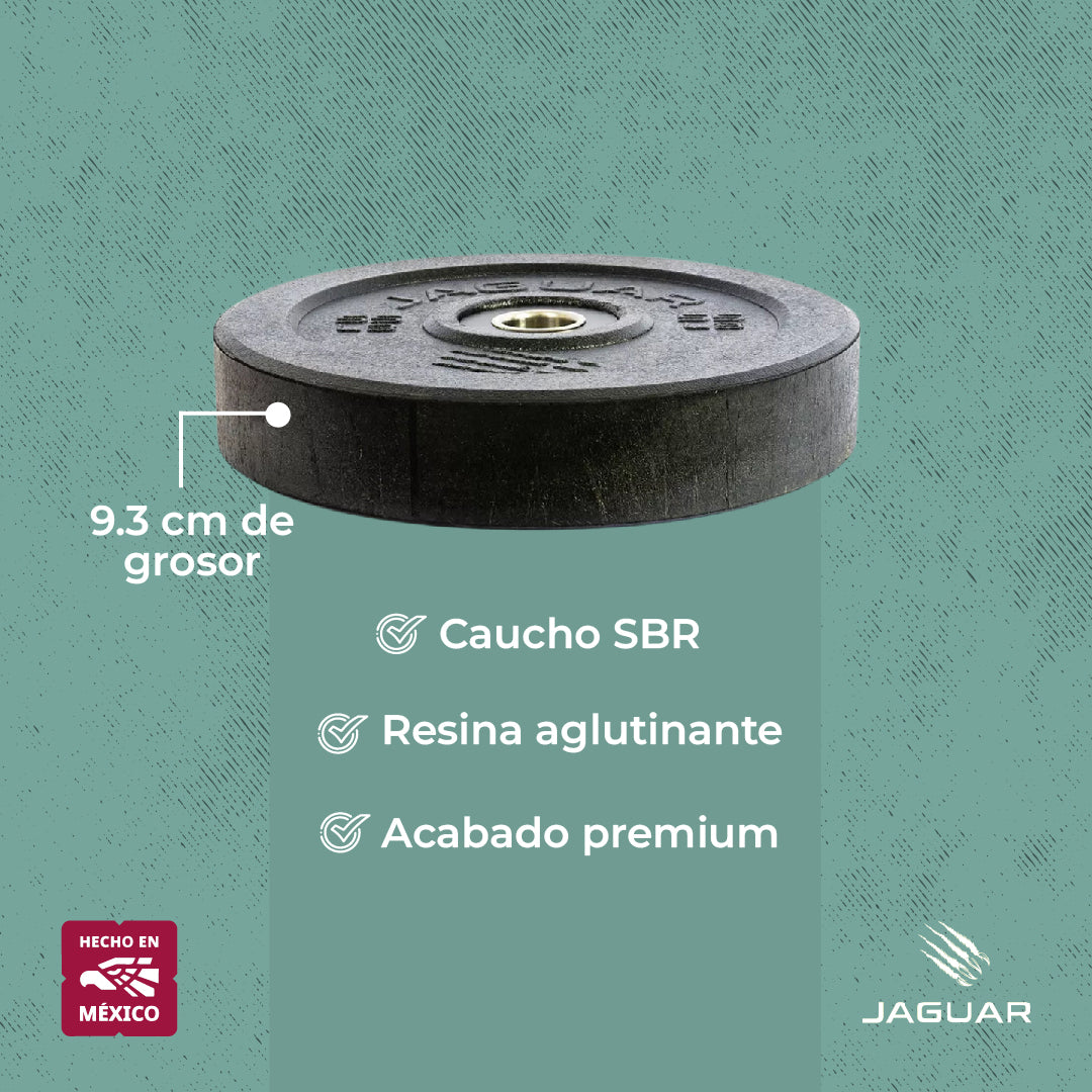 Jaguar Par de Discos Caucho Crossfit Gym 55 Lbs