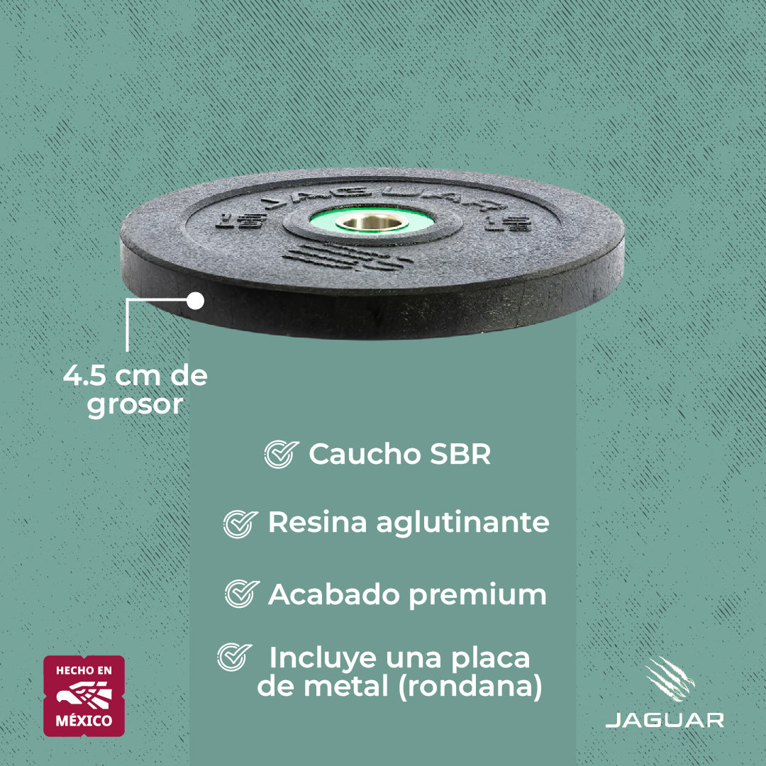 Jaguar Par De Discos Caucho Crossfit Gym 10 Lbs