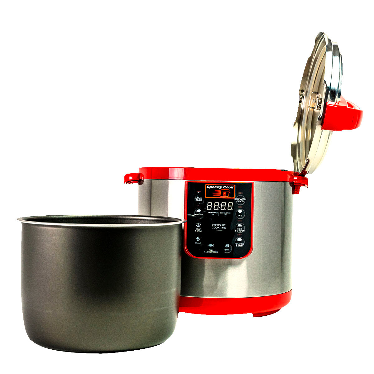 Olla de Presión Speedy Cook Multifuncional 6 en 1 | 9.7 Litros | Rojo