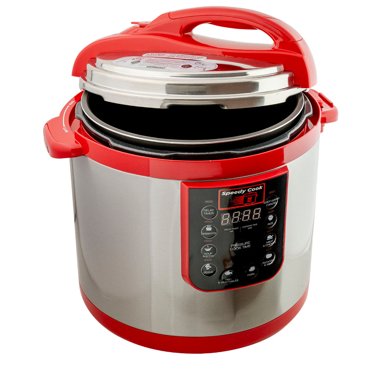 Olla de Presión Speedy Cook Multifuncional 6 en 1 | 9.7 Litros | Rojo
