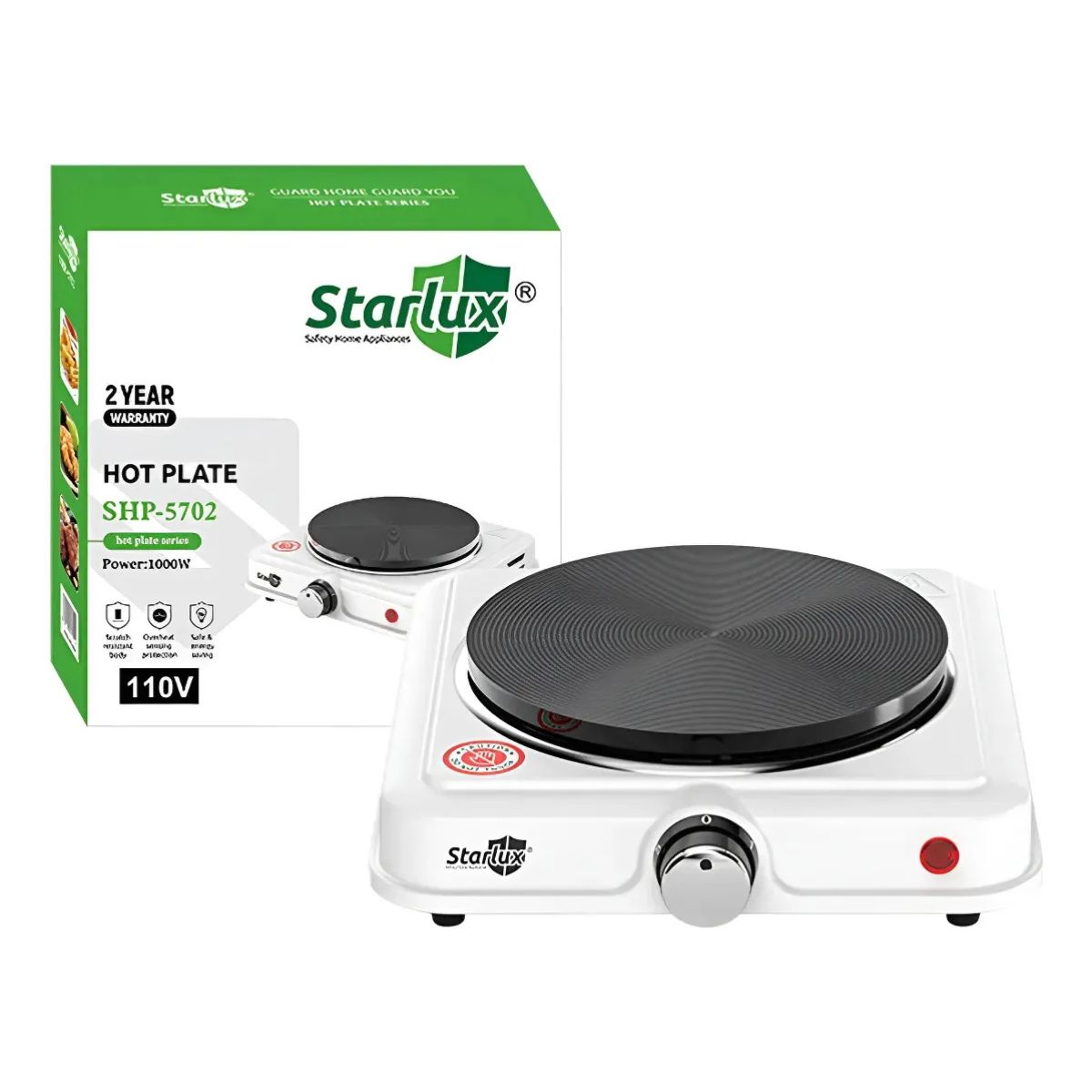 Parrilla Eléctrica Starlux SHP-5702 1000W 110V Portátil