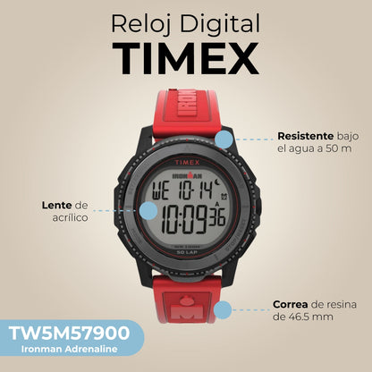 Reloj Digital TIMEX Ironman Adrenaline luz indiglo TW5M57900