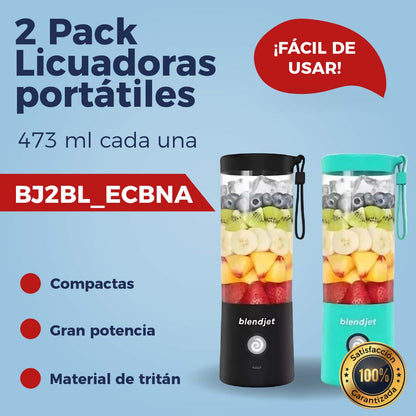 2 Pack Licuadoras Portátiles 473 ml BJ2BL_ECBNA