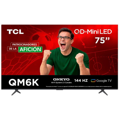Pantalla TCL 75" QM6K Pro QD-Mini LED 4K Google TV
