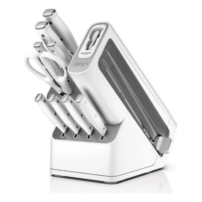 Cuchillos Ninja Foodi Neverdull Con Base Afiladora 12 piezas K12010 Color Blanco