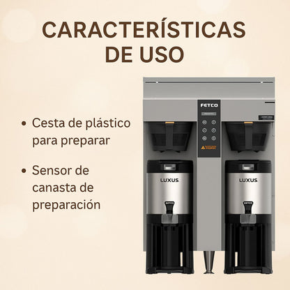 Cafetera Twin 2 E Plus 39 litros plateada Fetco CBS-1252