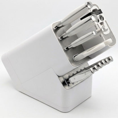 Ninja K32012 Foodi NeverDull Premium Sistema de cuchillos de 12 piezas con afilador integrado Blancos