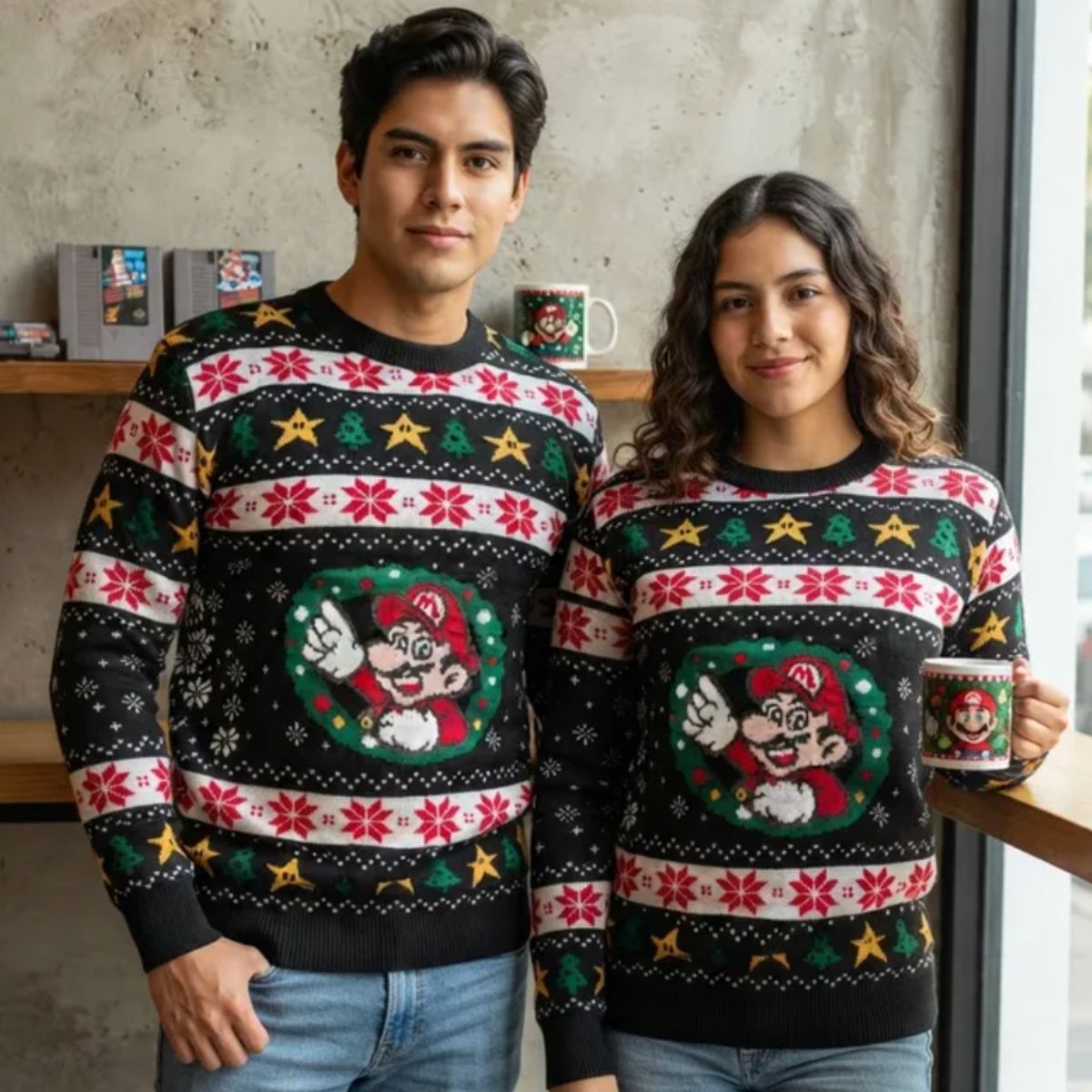 Sueter navideño Ugly Sweater Mario Bros unitalla unisex