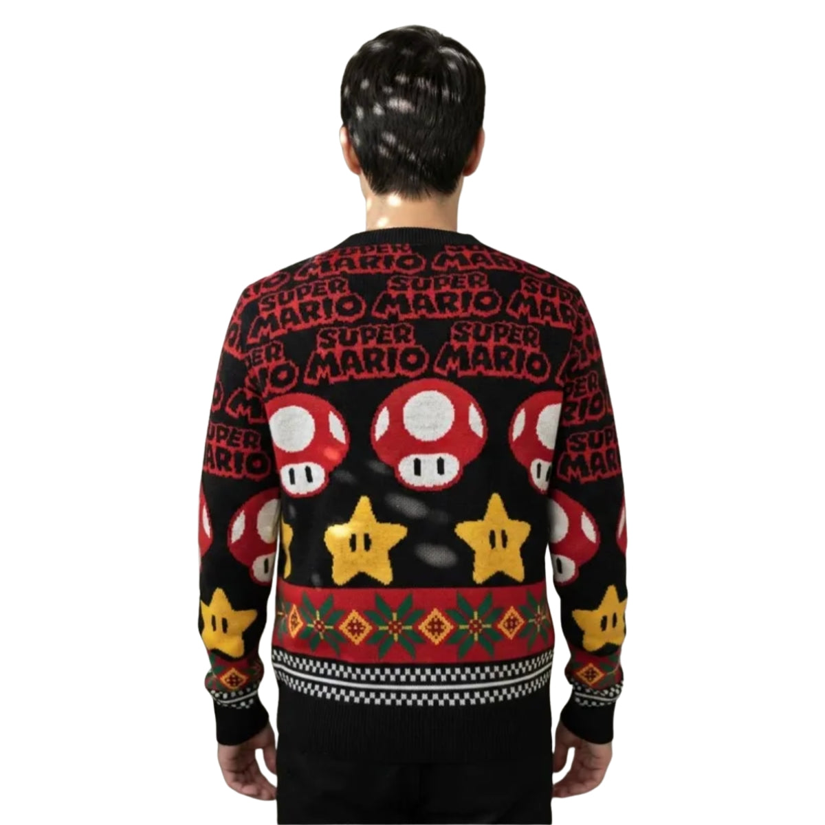 Suéter navideño Ugly Sweater Hongo Súper Mario Unisex