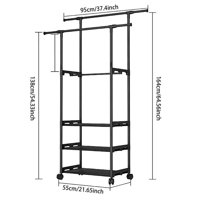 Rack armable multifuncional color Negro 9605