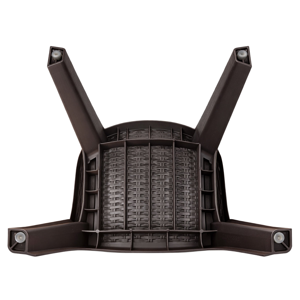 Silla Tipo Rattan Color Chocolate De Plástico