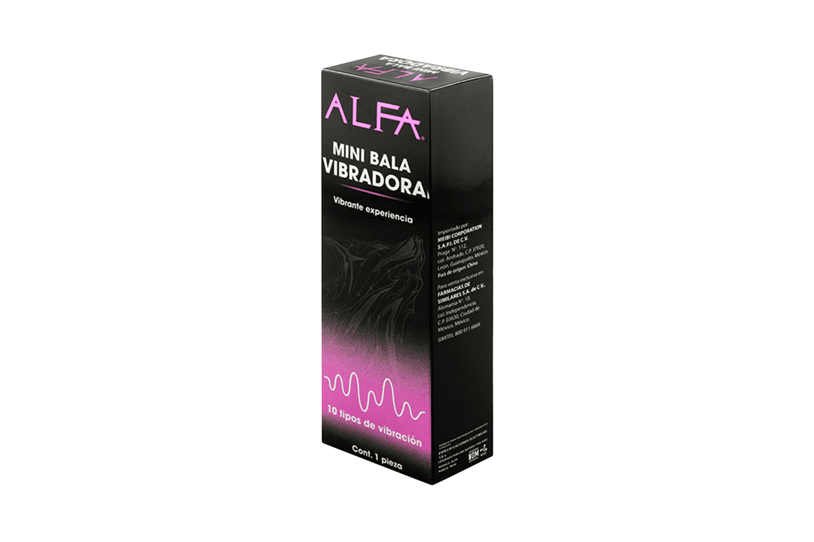 Mini Bala Vibradora Dama/Caballero ALFA 1 pza