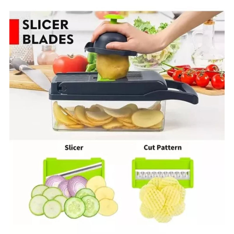 Cortador De Verduras 14 Piezas Veggie Slicer