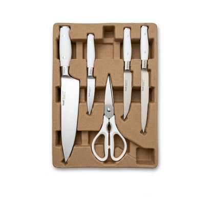 Ninja K32012 Foodi NeverDull Premium Sistema de cuchillos de 12 piezas con afilador integrado Blancos
