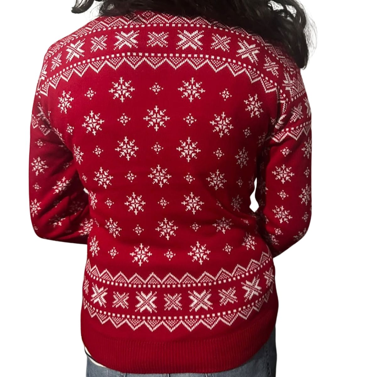 Suéter navideño tipo Ugly Sweater de Hello Kitty cuello redondo Unisex