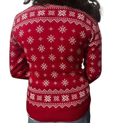 Suéter navideño tipo Ugly Sweater de Hello Kitty cuello redondo Unisex