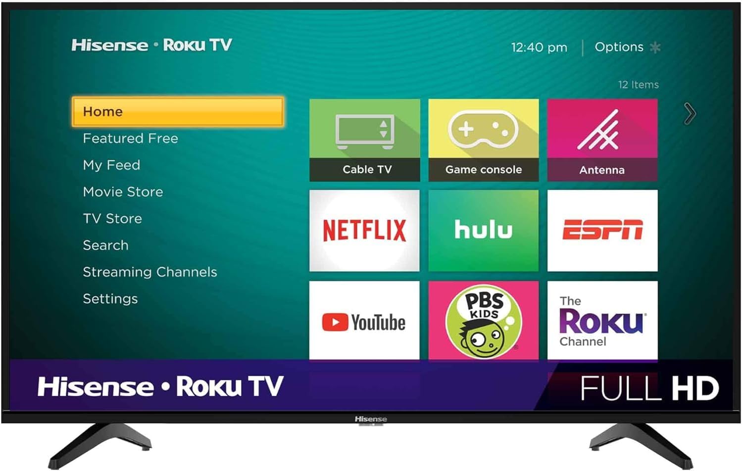 Pantalla Hisense 40 Pulgadas Full HD y Roku TV