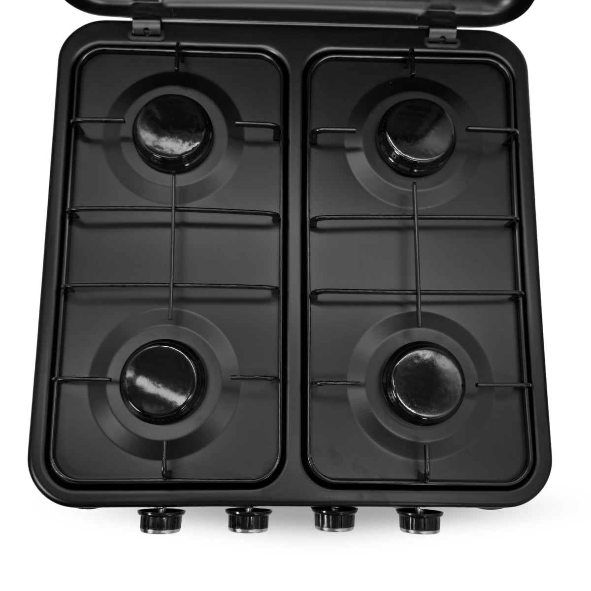 Parrilla/estufa De 4 Quemadores De Gas Con Tapa Color Negro Negro SGS-6004B