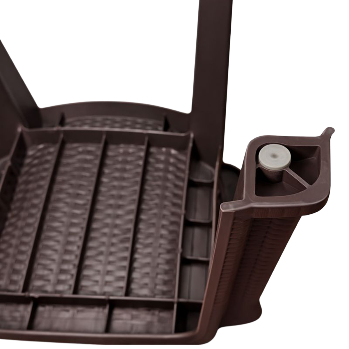 Silla Tipo Rattan Color Chocolate De Plástico