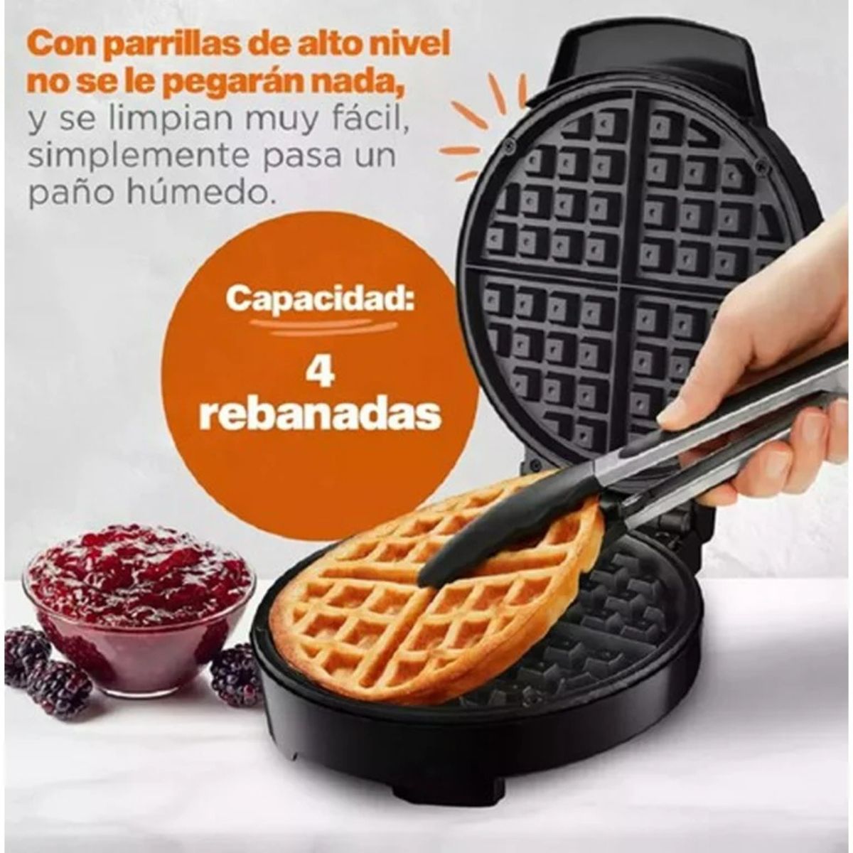 #COMBOSOL Wafflera Boma con capacidad para cuatro rebanadas y Licuadora personal Blendjet con capacidad de 16 Oz