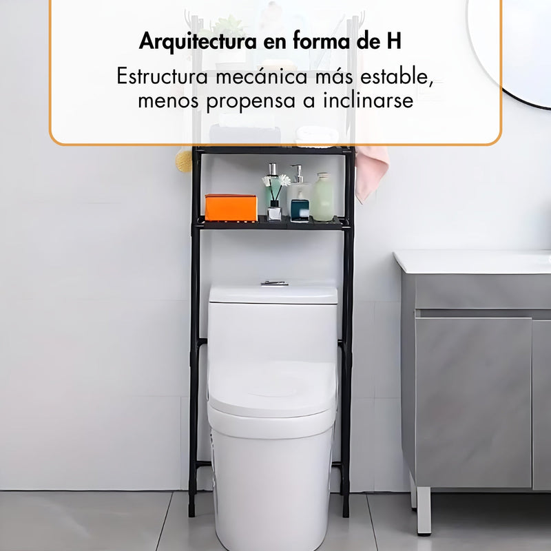 Estante de baño con 3 repisas de acero inoxidable