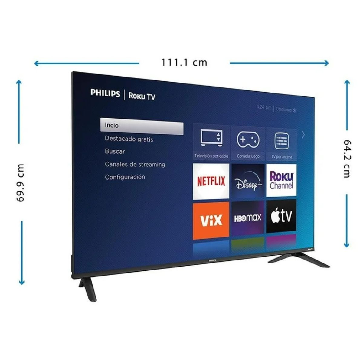 Pantalla Philips 50 pulgadas Roku 4K Ultra HD LED 50PUL6652
