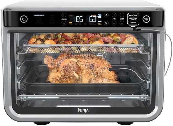 Ninja Foodi DT255CO, Horno 10 en 1 Smart XL Air Fry Oven Plateado