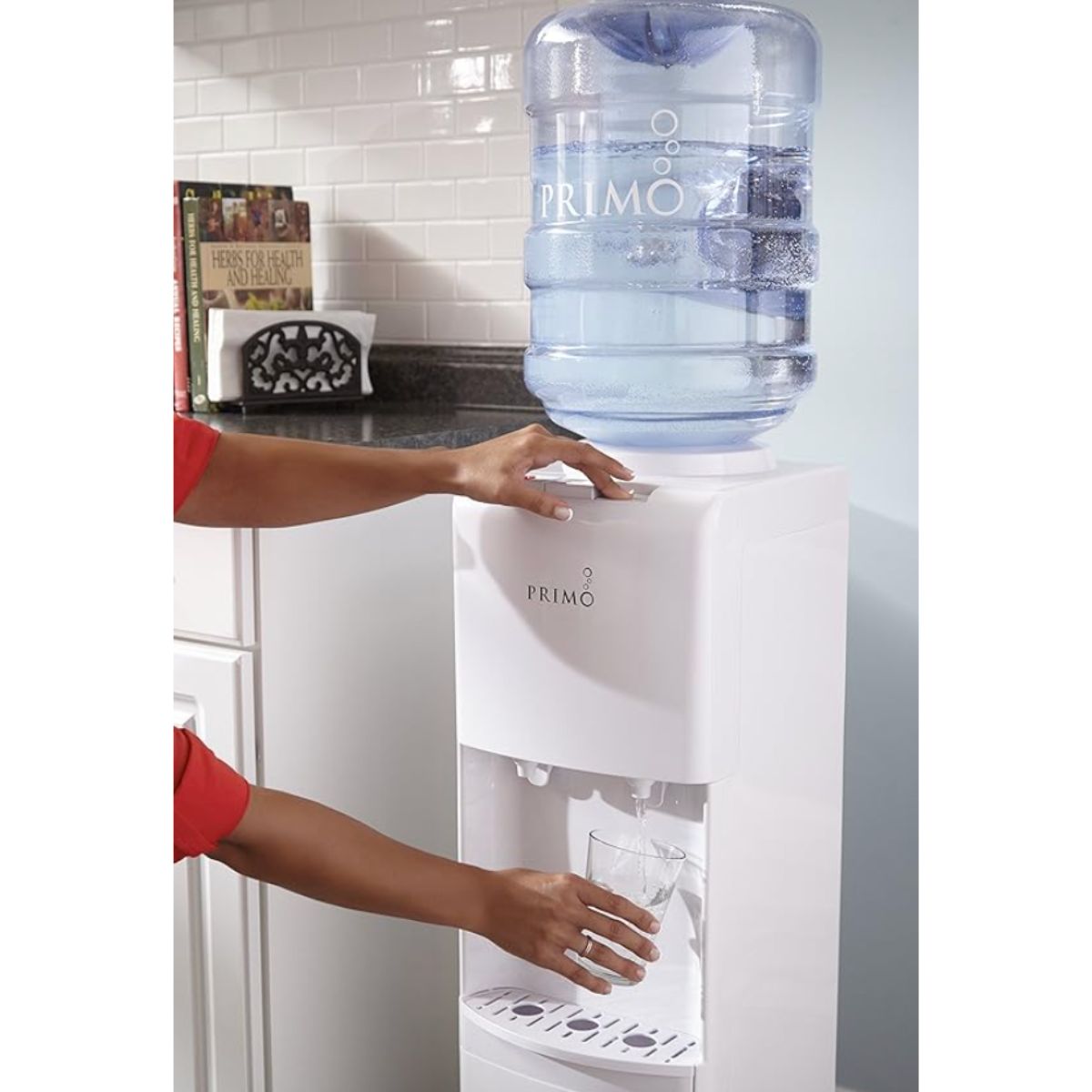 Dispensador de agua 115v para 3,4,5 galones, agua fría y caliente, blanco, Primo 601132