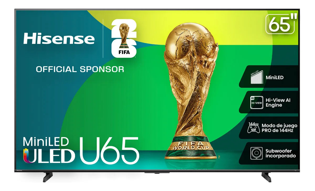 Pantalla Hisense ULED AI 65 Pulgadas Fire TV 4K 65U65QF