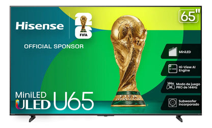Pantalla Hisense ULED AI 65 Pulgadas Fire TV 4K 65U65QF