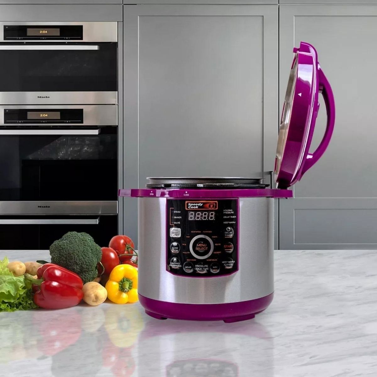 Olla de Presion Speedy Cook Multifuncional 6 en 1 7.7 Litros Violeta