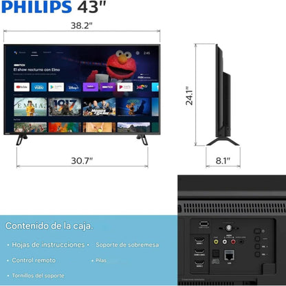 Pantalla Philips 43 Pulgadas 43pul7652 Google Smart Tv Hdr