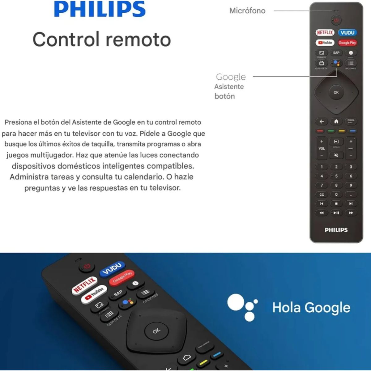 Pantalla Philips 43 Pulgadas 43pul7652 Google Smart Tv Hdr
