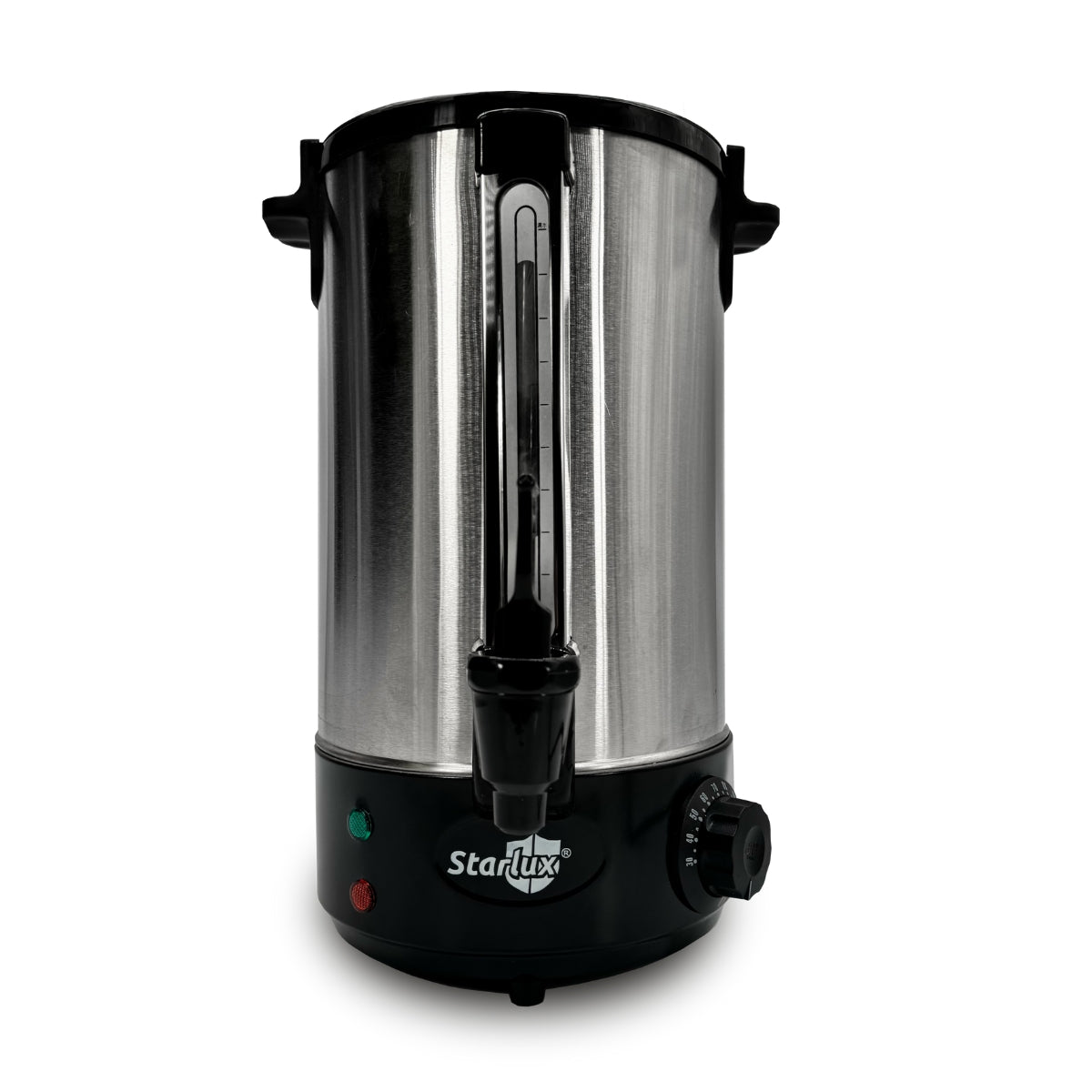 Cafetera percoladora eléctrica Starlux 8L acero inoxidable 1500W control de temperatura, apagado automático, protección de sobre calentamiento SL-24008-B3