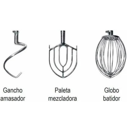 Batidora Industrial Planetaria 20 litros plateada BATI-20