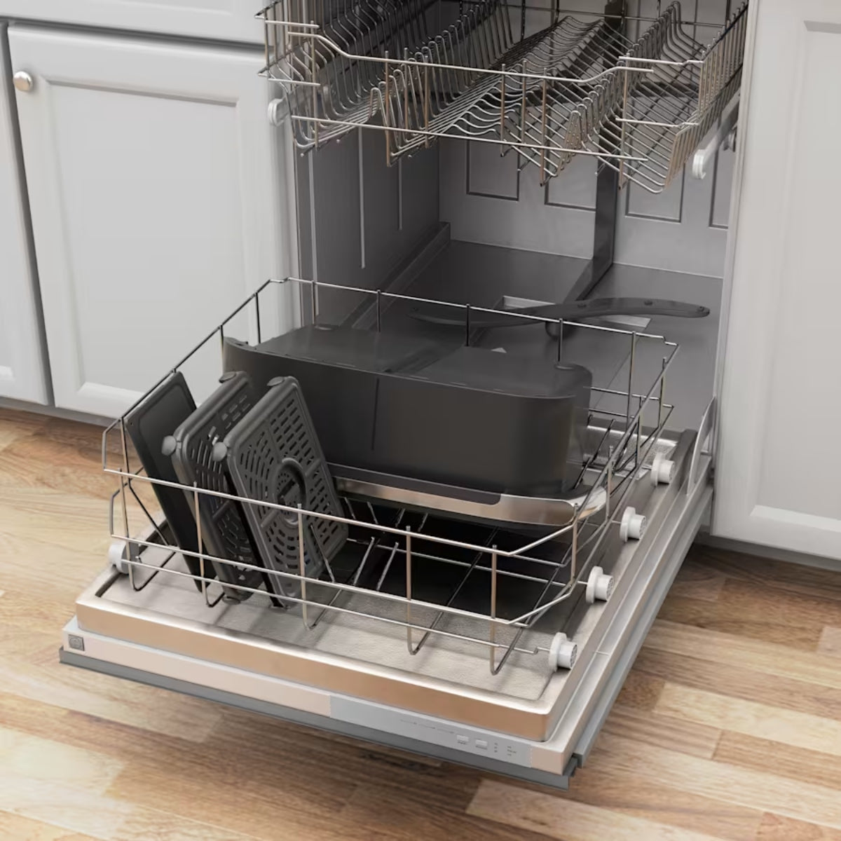 Freidora de aire Ninja Foodi DualZone 7 en 1 120v 60Hz 1690w 2 placas de crijientes antiadherentes, libro de recetas y tablas de cocina útiles AD600CO