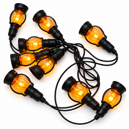 Guirnalda de quinque con flama, 10 focos LED, 5 metros, uso exterior e interior, AP103
