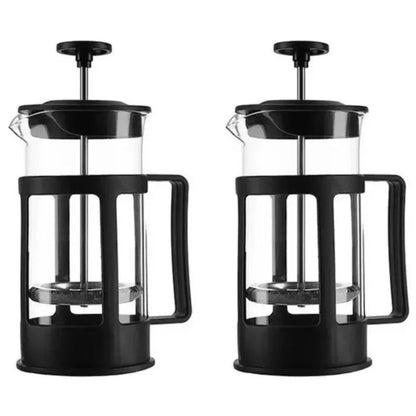 Duo de Cafetera Prensa Francesa 350ml De Acero Inoxidable 2 Piezas C-038