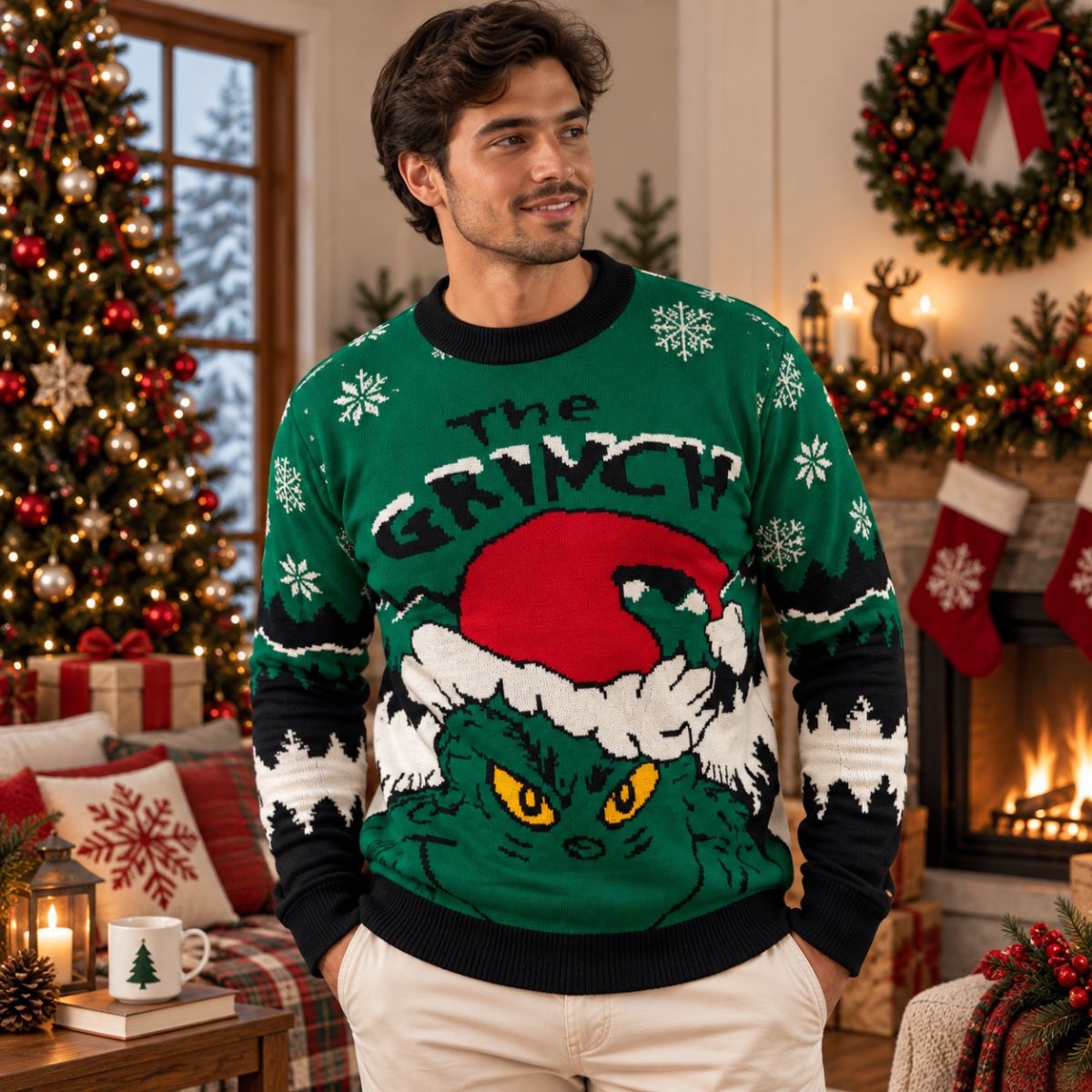Sueter navideño Ugly Sweater El Grinch Unisex