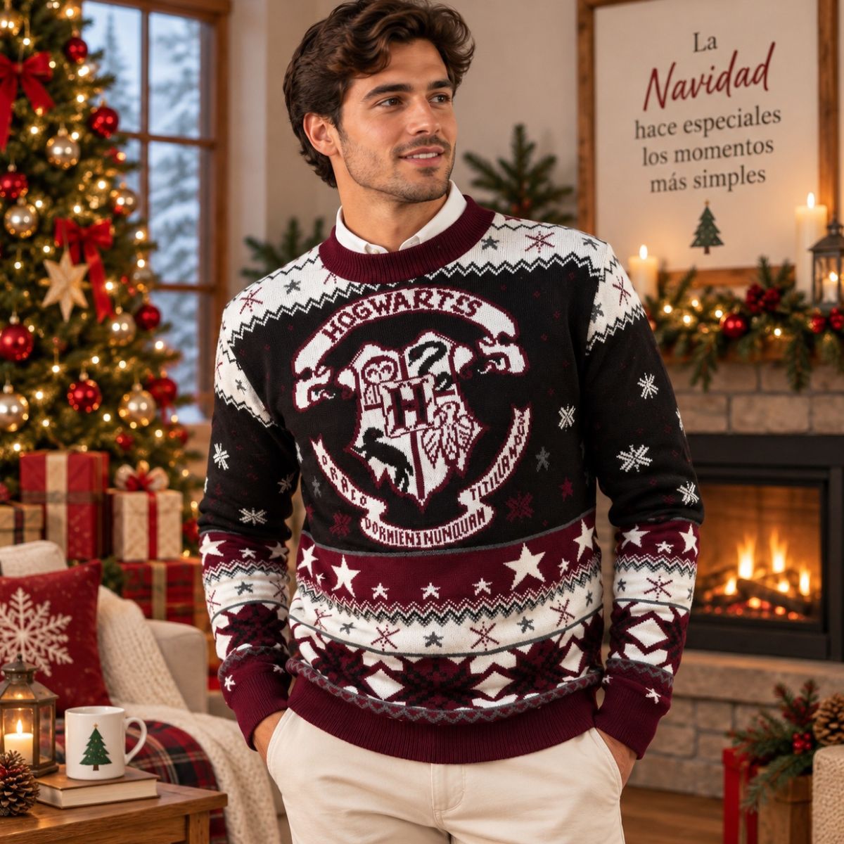 Suéter navideño Ugly Sweater Harry Potter Hogwarts Unisex