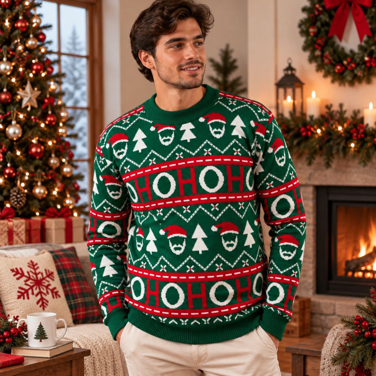 Suéter navideño Ugly Sweater Santa hoho Unitalla Unisex