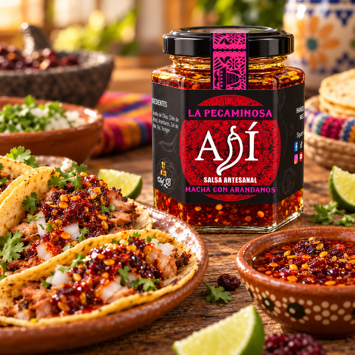Salsa Macha La Pecaminosa Macha de arándonos Ají Salsa Artesanal